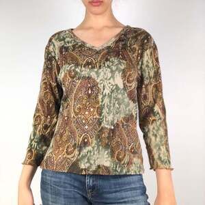 Zashi Women's Brown and Green Jumper